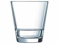 Arcoroc ARC J0317 Stack Up Whiskyglas, 260ml, Glas, transparent, 6 Stück