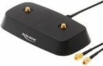 DELOCK Antennen LTE MIMO Standfus 2x SMA Buchse schwarz low loss