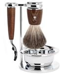 M&Uuml;HLE Rasierset - Rytmo Serie - Reines Dachshaar - kompatibel mit Gillette-Klingen -