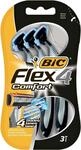 BIC Flex 4 Comfort Rasierer Set M&auml;nner, 4 Klingen, F&uuml;r empfindliche Haut, 3 St&uuml;ck