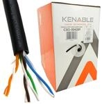 kenable Externe CAT5e-CCA Ethernet-Netzwerkkabeltrommel f&uuml;r den Au&szlig;enbereich,
