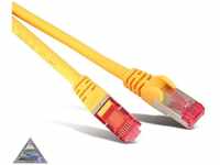 CAT 6A S/FTP Netzwerkkabel Halogenfrei 0,5m gelb