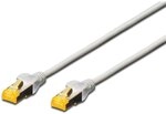 DIGITUS LAN Kabel Cat 6A &ndash; 15 m &ndash; S/FTP Geschirmt &ndash; Grau | 10 Gbit/s &ndash; PoE++