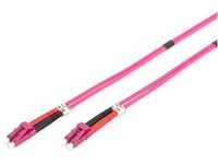 DIGITUS DK-2533-05-4 – Glasfaserkabel OM4 – 5 m – LC zu LC – Duplex LWL Kabel
