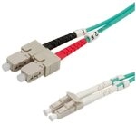 VALUE LWL-Kabel 50/125&micro;m OM3, LC/SC, t&uuml;rkis, 1 m