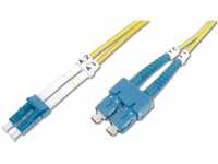 DIGITUS DK-2932-02 – Glasfaserkabel OS2 – 2 m – LC zu SC – Duplex LWL Kabel