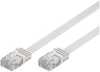 Goobay 95158 CAT 6 Flach-Patchkabel, U/UTP, Wei&szlig;