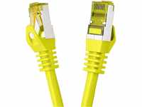 Netzwerkkabel S/FTP PIMF Cat. 7 0,25 Meter gelb Patchkabel Gigabit Ethernet LAN DSL