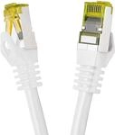 BIGtec LAN Kabel 10m Netzwerkkabel CAT7 Ethernet Internet Patchkabel CAT.7 wei&szlig;