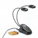 K&M 12270 Notenpultleuchte Twin Head Schwarz &ndash; Anbringung per Clip &ndash; bewegliche