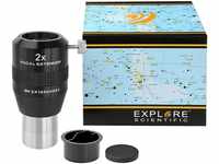 Explore Scientific Fokal Extender 2x 31.7mm/1.25 Zoll Barlowlinse zur Erhöhung der