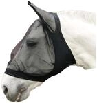 Fliegenmaske mit Ohrenschutz, schwarz
