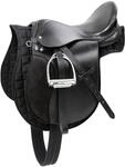 Covalliero Sattelset, Haflinger, schwarz, 17,5 Zoll, Kammerweite Sattel 34,5cm,