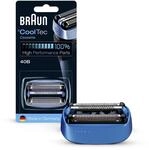 Braun Ersatzscherteil 40 B Blau, Kompatibel mit CoolTec Rasierern