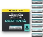Wilkinson Sword Quattro Titanium Sensitive Rasierklingen f&uuml;r Herren Rasierer, 8 St