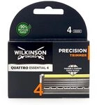 Wilkinson Sword Quattro Titanium Precision Rasierklingen f&uuml;r Herren Rasierer, 4 St