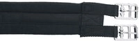 Kerbl Sattelgurt, Gepolstert, Rollenschnallen, Baumwollgurt, Schwarz 100-140cm