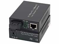 EFB-Elektronik Media Konverter RJ45-STP/SC 2km, Fast Ethernet, MM, schwarz