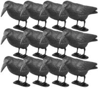 mgc24 Taubenschreck Rabe Lummy - Schwarze Vogelattrappe aus Kunststoff zur Abwehr von