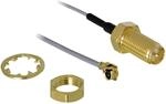 Delock Antennenkabel RP-SMA Buchse zum Einbau zu MHF&reg; I Stecker 1.13 20 cm