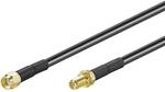 WLAN Antennenkabel 3m, RP-SMA Stecker auf RP-SMA Buchse, vergoldet Schwarz