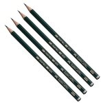 FABER-CASTELL 119005 - Bleistift Castell 9000, H&auml;rtegrad 5B, 1 St&uuml;ck, schwarz/grau