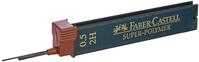 FABER-CASTELL 120512 - Feinmine Super Polymer, H&auml;rtegrad 2H, 0.5 mm, 12 St&uuml;ck