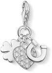 THOMAS SABO Damen Charm-Anh&auml;nger Herz Hufeisen Kleeblatt Charm Club 925 Sterling