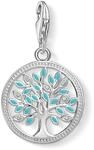 THOMAS SABO Charm-Anh&auml;nger Tree of Love 925er Sterlingsilber, T&uuml;rkis Emailliert