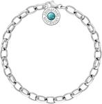 Thomas Sabo Damen-Charm-Armband Charm Club 925 Sterling Silber T&uuml;rkis X0229-404-17