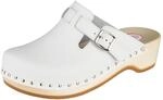 Berkemann Riemen-Toeffler 00402-100 Unisex-Erwachsene Clogs & Pantoletten, Wei&szlig;