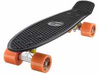 Ridge Skateboard Mini Cruiser, schwarz-orange, 22 Zoll
