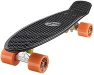 Ridge Skateboard Mini Cruiser, schwarz-orange, 22 Zoll