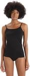 Icebreaker Damen Funktionsunterw&auml;sche Siren Cami, Black/Black, S, 103193001S