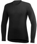 Woolpower Unisex Merinowolle Funktionsshirt Crewneck 200 Langarm, black, S