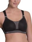 Anita Damen Sport-BH Dynamix-Star Sport BH, Schwarz/Anthrazit, 90B EU