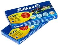 Pelikan Tintenpatronen 4001 f&uuml;r Lamy-F&uuml;ller, Bunt bedruckt, K&ouml;nigsblau, 10 St&uuml;ck