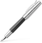 Faber-Castell 148240 - F&uuml;ller e-motion Edelharz Parkett, Federbreite M, inkl.