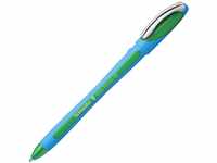 Kugelschreiber SLIDER Memo XB, grün, Schaft cyan/grün