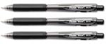 Pentel WOW BK440 Kugelschreiber, einziehbar, Schwarz, 3 St&uuml;ck