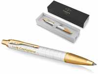 Parker IM Kugelschreiber | Perlfarbene Premium-Lackierung mit goldenen Zierteilen 