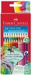 Faber-Castell - Buntstifte Set Colour Grip, 24 Malstifte bruchsicher 