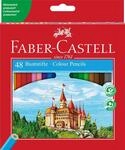 Faber-Castell - Buntstifte Set Castle 48-teilig | Brillante Farben, hexagonale Form