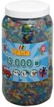 Hama Perlen 211-54 B&uuml;gelperlen XXL Dose mit ca. 13.000 bunten Midi Bastelperlen mit