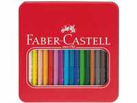 Faber-Castell 110916 - Jumbo Buntstifte Set Grip, 16 Stifte im Metalletui