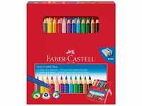 Faber-Castell 110913 - Geschenkbox, mit 12 Jumbo Grip Farbstiften und 10 Colour