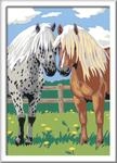 Ravensburger CreArt 28566 - Gl&uuml;ckliche Pferde - Malen nach Zahlen f&uuml;r Kinder ab 7