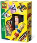 SES 862 Creative Strickpuppe und Wolle Kinder-Bastelkit, Mehrfarbig