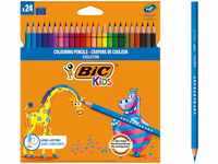 BIC Kids Buntstifte ECOlutions Evolution, zum Malen in 24 Farben, im Karton Etui, ab
