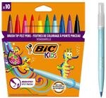 BIC Kids Filzstifte Visaquarelle, Fasermaler zum Malen in 10 auswaschbaren Farben,